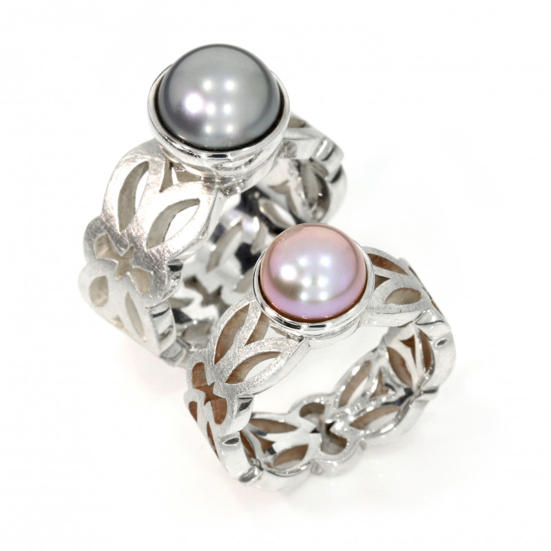 Ornamentring Silber Perle (250747 250196)